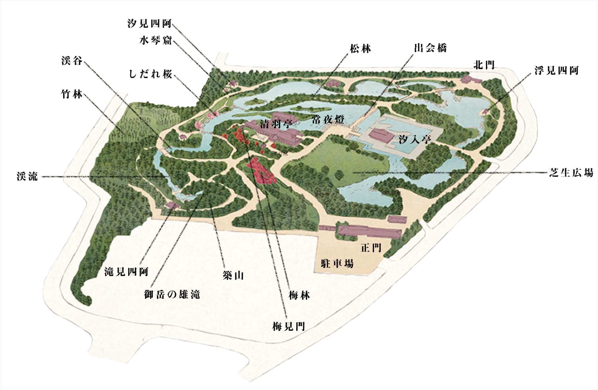 白鳥庭園マップ